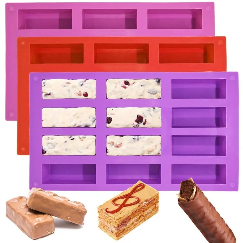 

12 Lattice Chocolate Bar Mold for Baking Energy Bars Protein bars Truffles Brownie Cornbread Cheesecake Soap Butter Mould