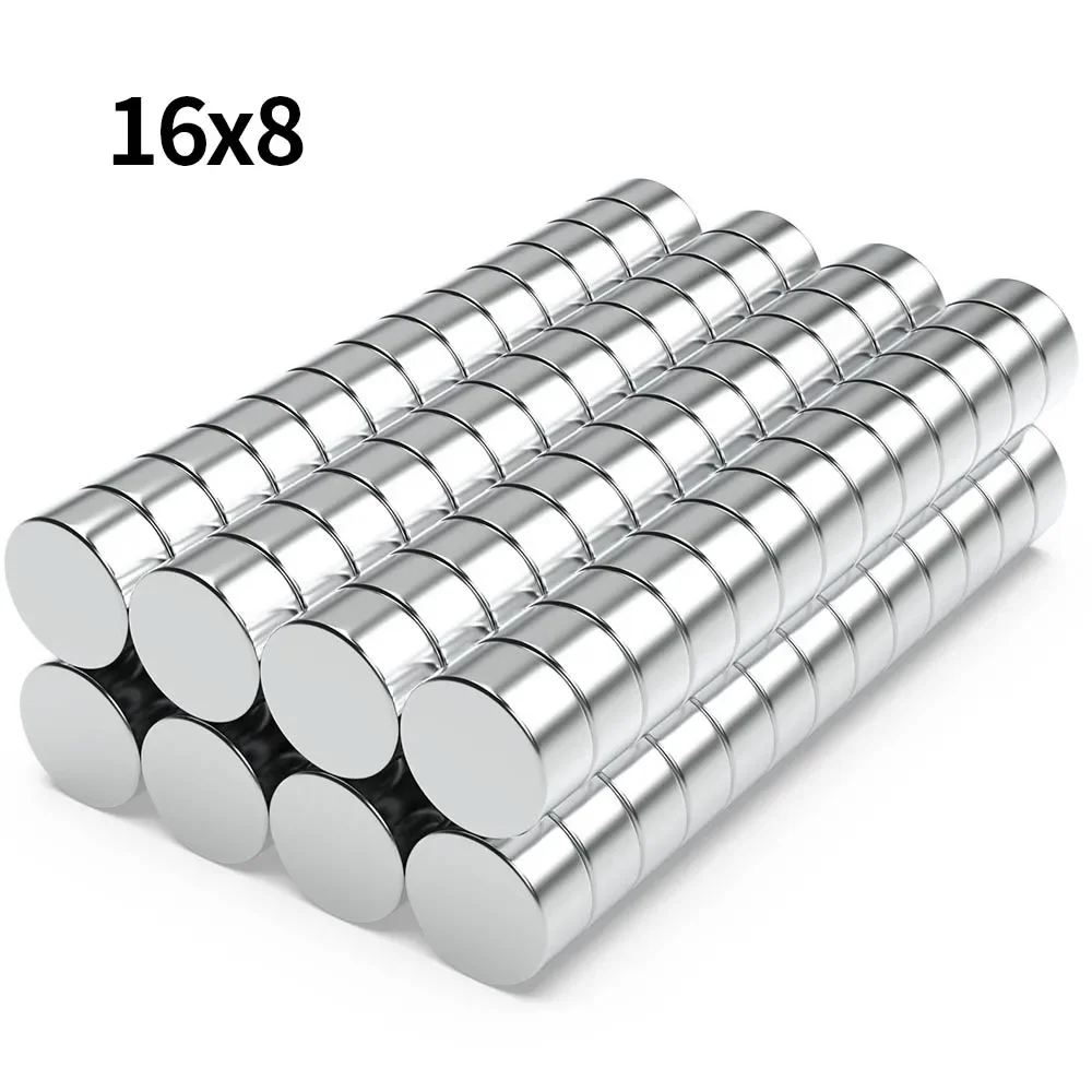 16x8mm N35 Super Strong Neodymium Magnet Round NdfeB Powerful Permanent Magnetic imanes Refrigerator Magnets 16*8