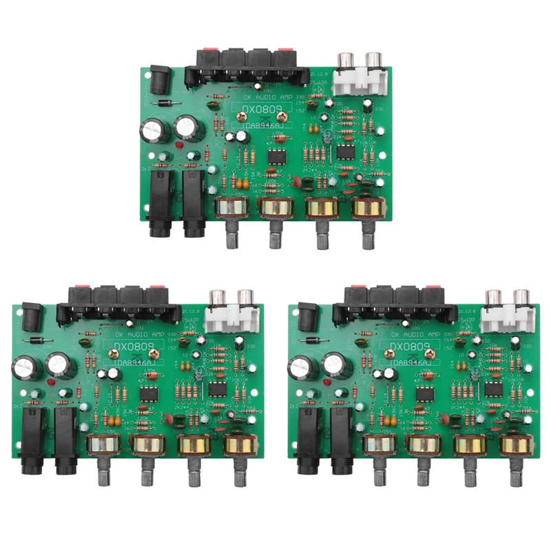 Nowy-3X 40W+40W TDA8944 Stereo Audio Wzmacniacz Płytka Cyfrowy Mikrofon Wzmacniacz Samochodowy Wzmacniacz Głośnikowy Kontrola Tonów