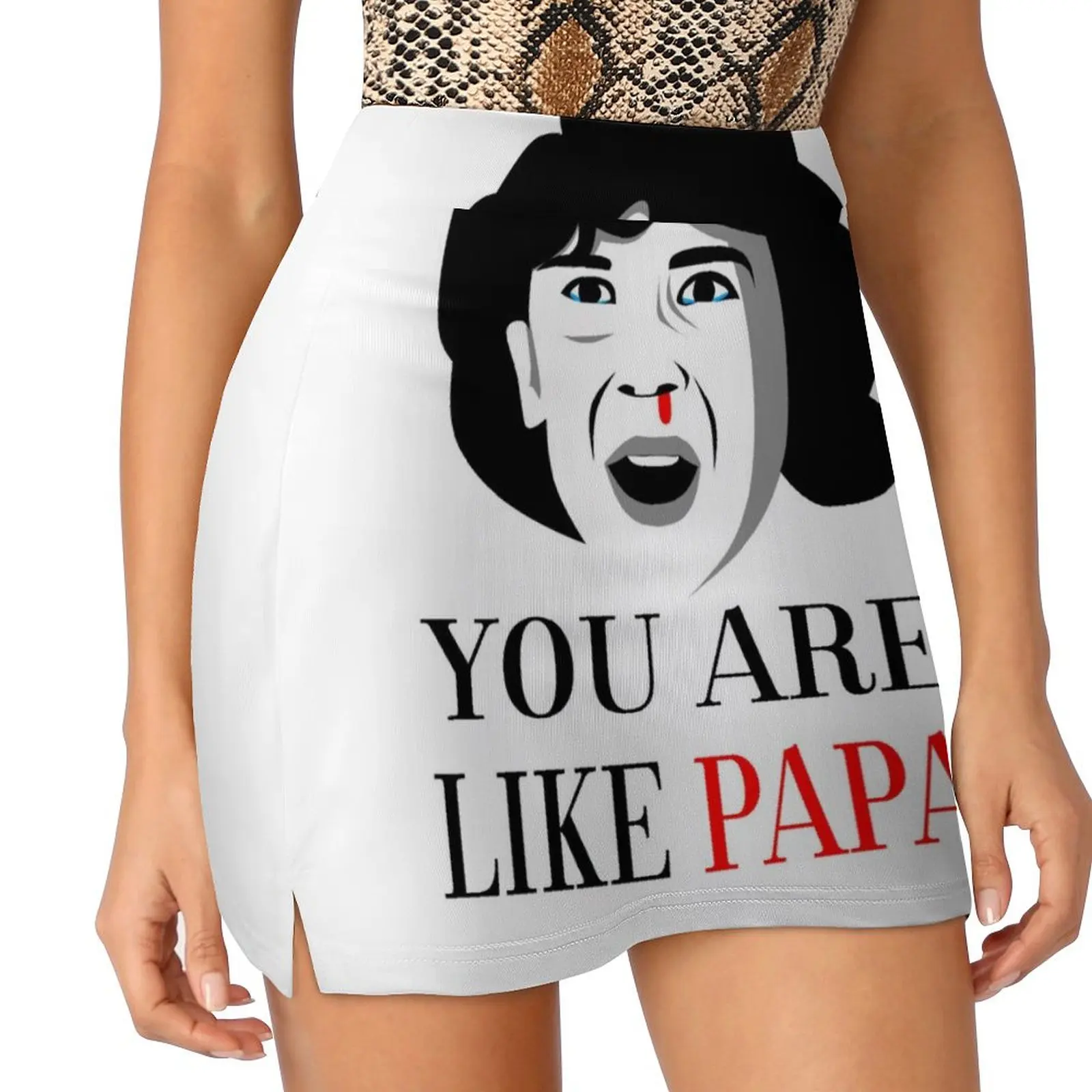 you are like papa Mini Skirt cute skirt Summer women's clothing skirt set 90s aesthetic