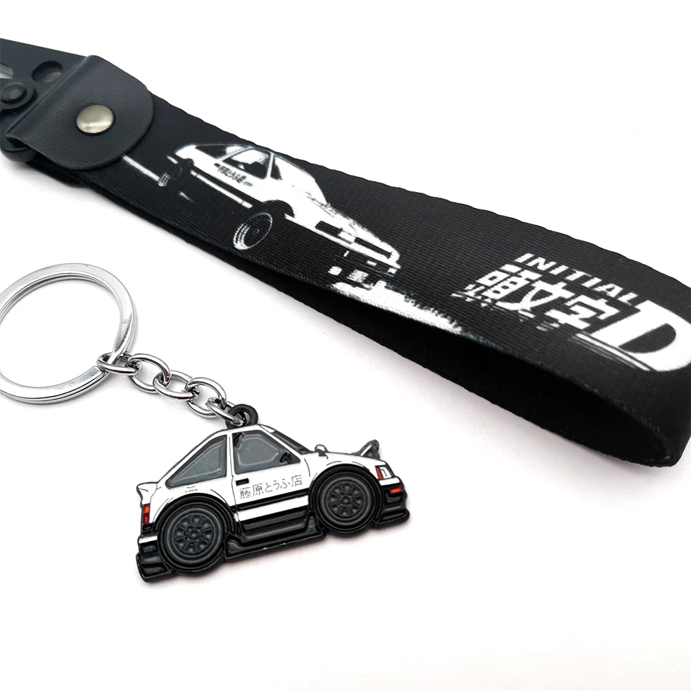 JDM Racing Tag Keychain Pendant Motorcycle Clip Key Rings Key Chain Keyring Holder Auto Accessories Initial D Fujiwara Tofu Shop