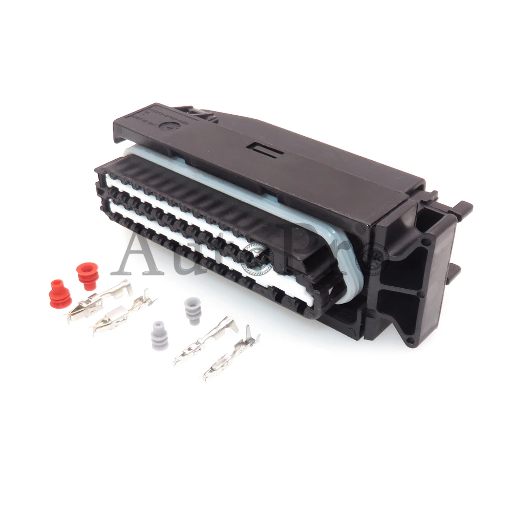 1 Set 52 Hole Auto Engine Transmission Wave Box ECU Plug With Terminal AC Assembly For Audi VW 1J0906380B 1393450-1 1393450-3