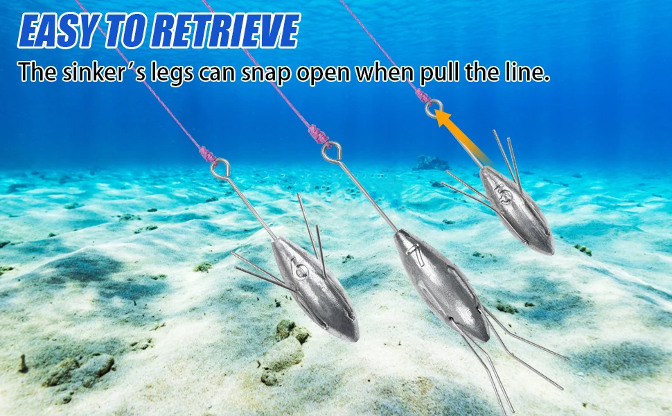 Sputnik Sinker Long Tail Angelgewichte Anti-Snag Surf Casting Spider Sinker für Süßwasser-Salzwasser-Ozean-Strandguss – Detail 5