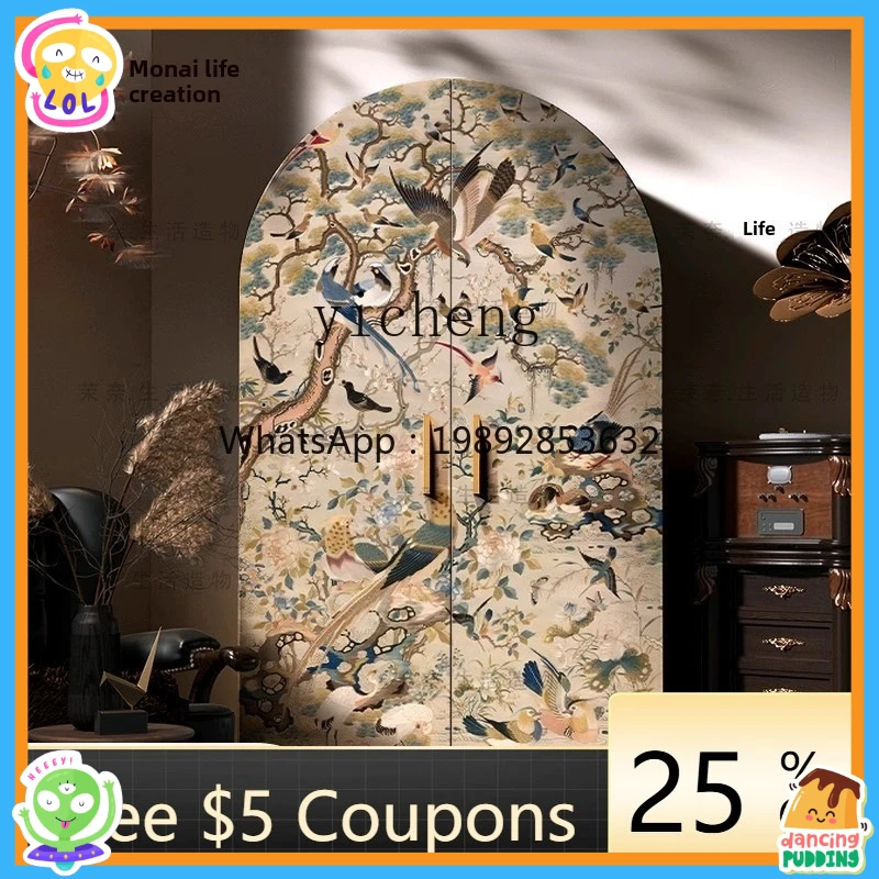 

AB French retro wardrobe bedroom bedside hanging wardrobe household Chinese style storage cabinet