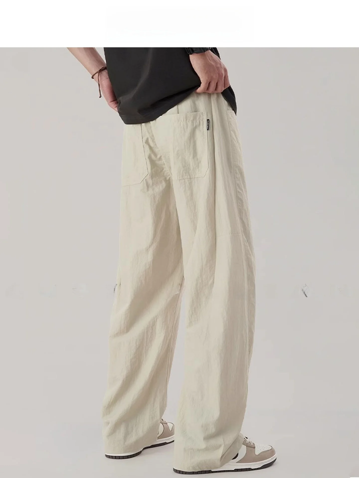 

GUBIGAILIAN мужские повседневные брюки из ледяного шелка, летние тонкие дышащие свободные прямые брюки, спортивные брюки Faion Urban Sle