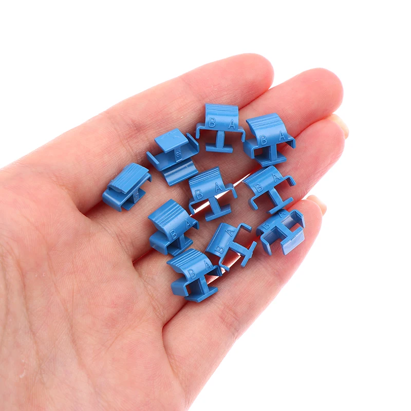 50pcs LC Duplex AB Clip Blue For LC DX Connector SM MM APC Fiber Optic Accessory Fiber Optic Patch Cord Clip