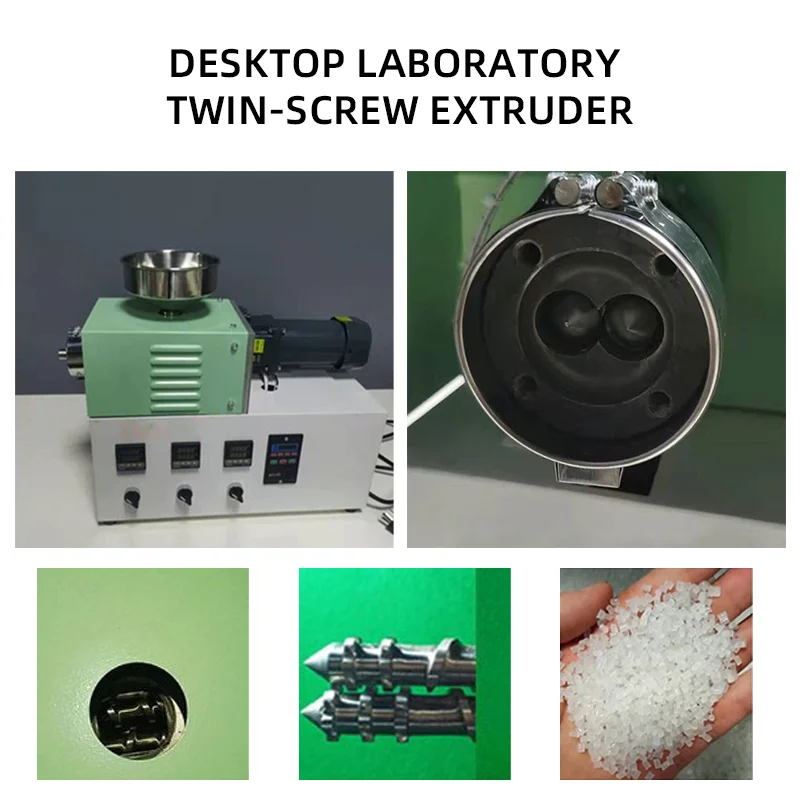 P21 Desktop Twin Screw Extruder Plastic Desktop Laboratorium Conische Twin-schroef Extruder Parallelle Desk-schaal Parallelle Extruder