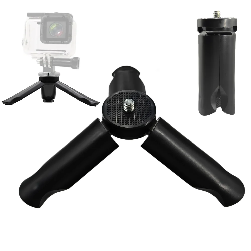 Portable Mini Tripod With 1/4'' Screw for Dji Action Camera For Gopro Hero 13 12 11 10 9 8 Dji Action 5 4 Camera Phone Gimbal