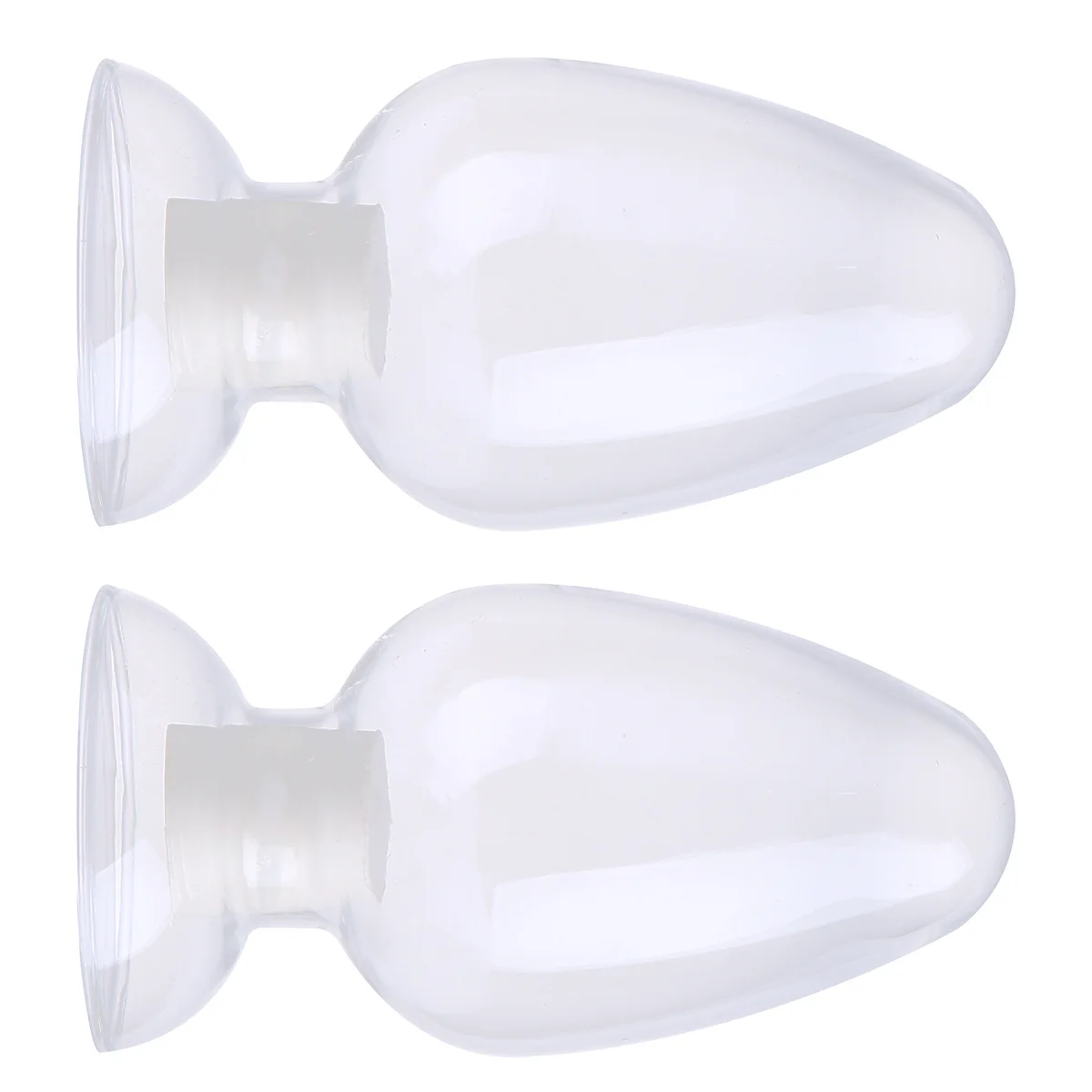 

2Pcs Chicken Heart Glass Sample Bottles Flat Bottom Stable Material Laboratory Display Vials Sample