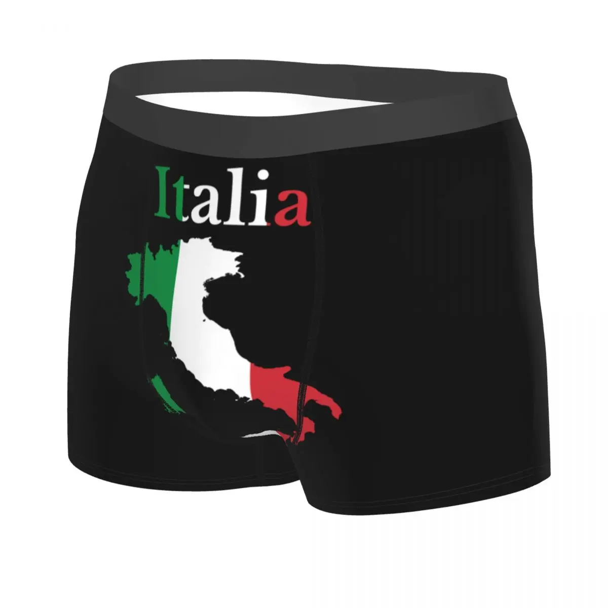 Custom Italy Map Flag Boxers Shorts Mens Italian Patriotic Briefs Underwear Fashion Underpants