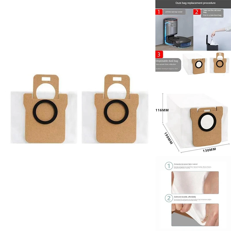 

12PCS Dust Bag For Xiaomi Robot Vacuum X10+, Mijia Omni 1S, B101CN / Dreame Bot S10 S20 Pro, X10 L10 L10S Ultra Vacuum Parts