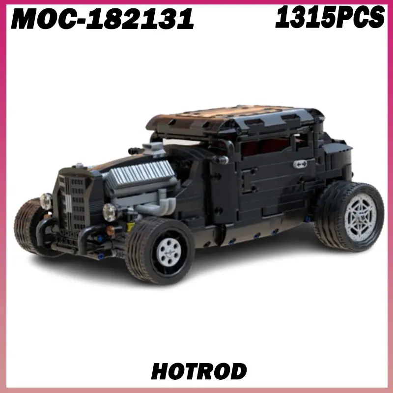 

1315 шт. MOC- 182131 HotRod классический туристический автомобиль-трансформер, статическая версия, 921 шт., сращенные детали, игрушка для взрослых и детей, подарок на день рождения