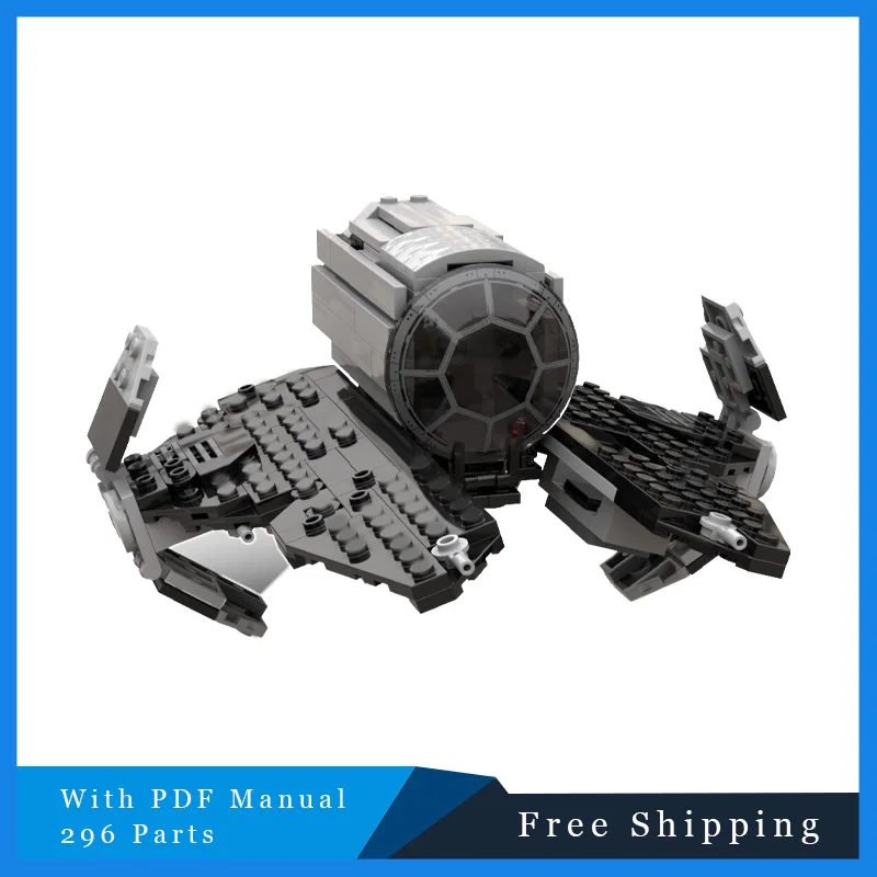 

296 PCS MOC Creative Star Battle Series Cool Black Spacecraft Modular Building Block Model Children Assembly Toy Birthday Gifts