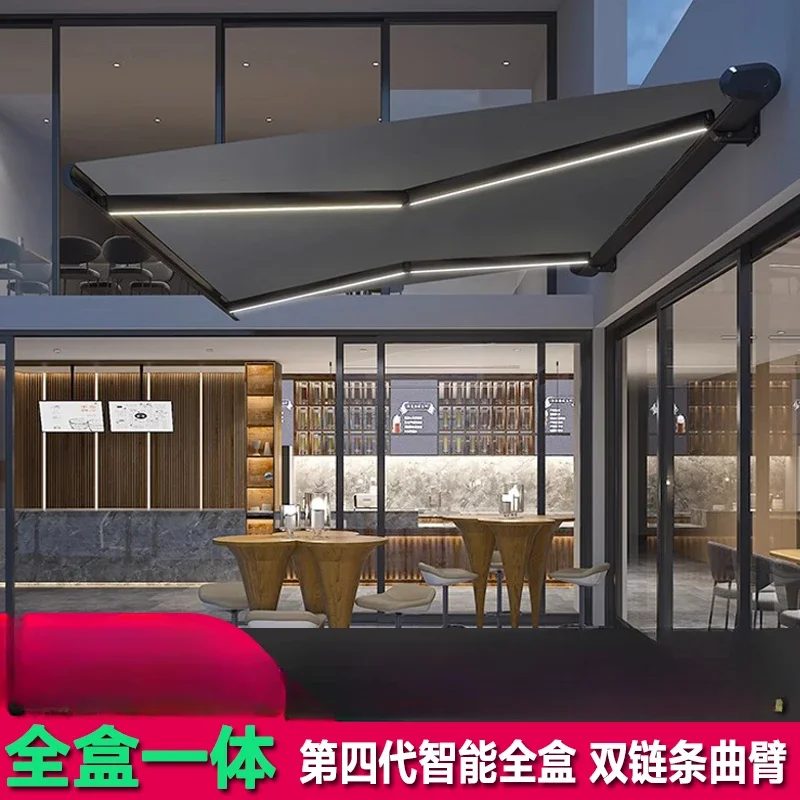 Toldo elétrico retrátil para exterior, Rainproof Eaves