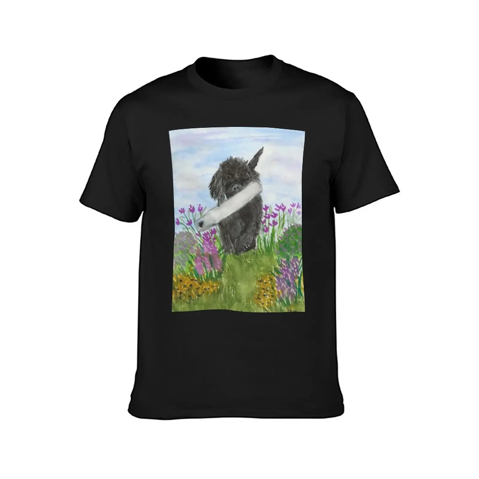 Flat Coated Retriever Puppy T-Shirt baggy shirts plus size tops aesthetic clothes Men's t-shirts