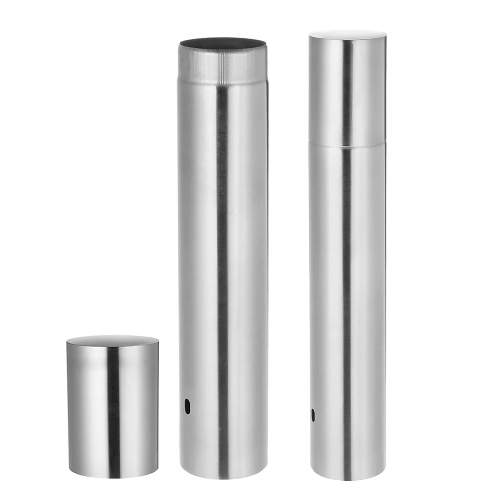 

2Pcs Stainless Steel Barbecue Skewers Storage Tube Large Capacity Metal Sticks Organizer for Outdoor Grilling Kitchen Tools 30cm