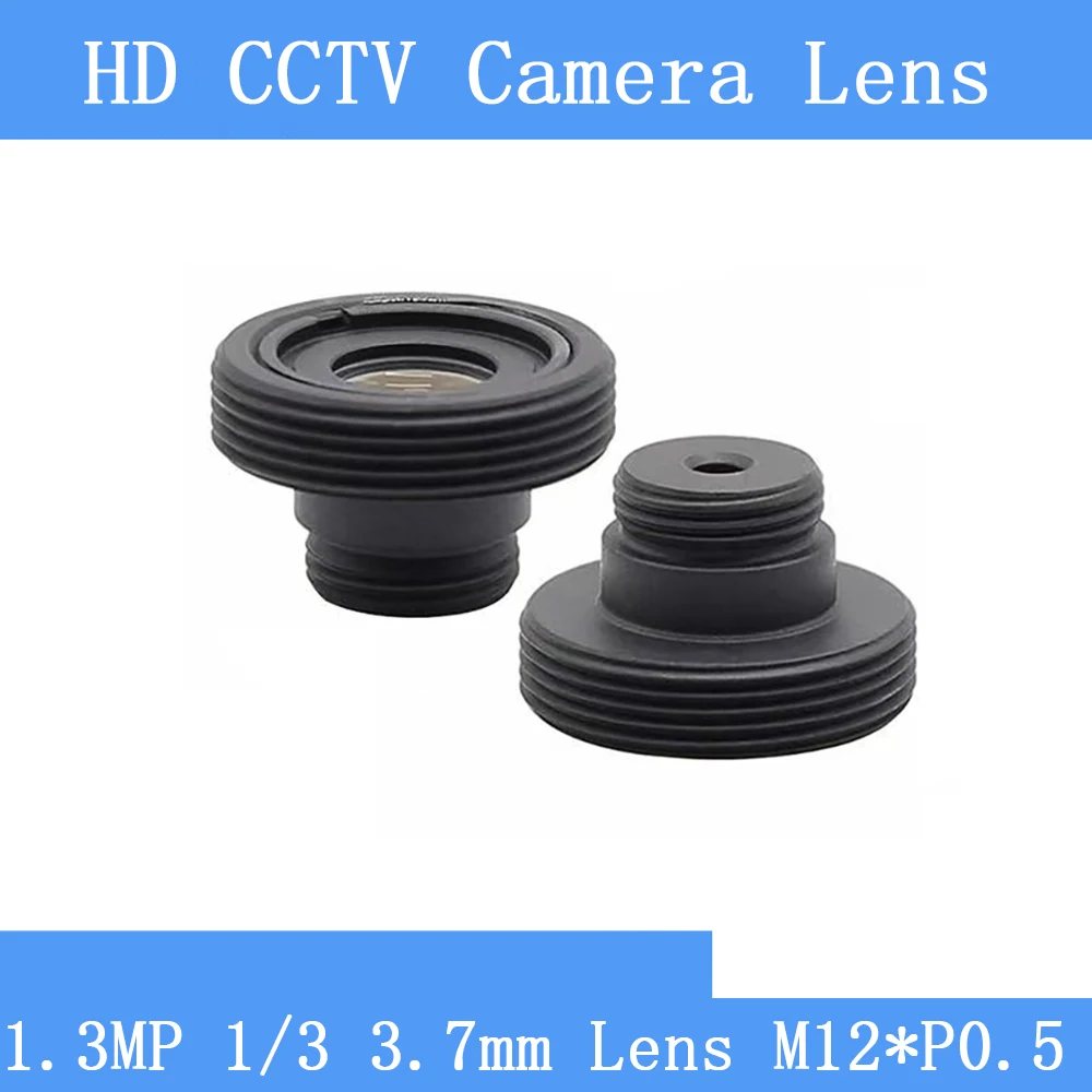 PU`Aimetis 적외선 HD 1.3MP 감시 카메라 검정색 버튼 모양 렌즈 3.7mm M12x 0.5 스레드 CCTV 렌즈