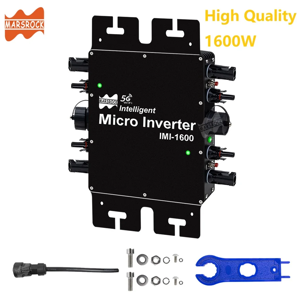 inversor inteligente solar micro 1600w preto azul dourado monitoramento wifi pv 2050vdc a 110v 220v ac facil de instalar 01