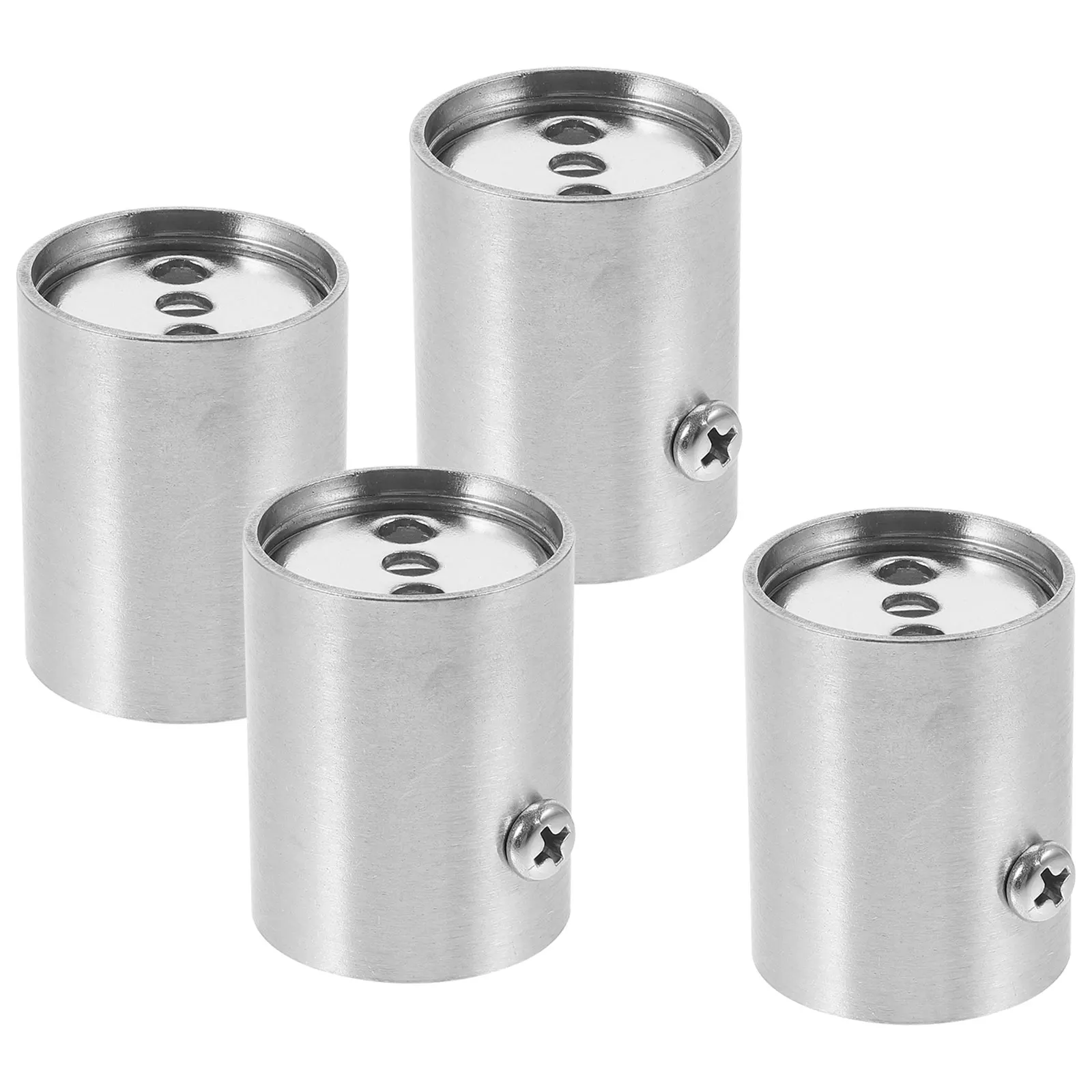

4 pcs Stainless Steel Closet Flange Bracket 25mm Thick Shower Curtain Rod Holder Wardrobe Accessories Metal Supports
