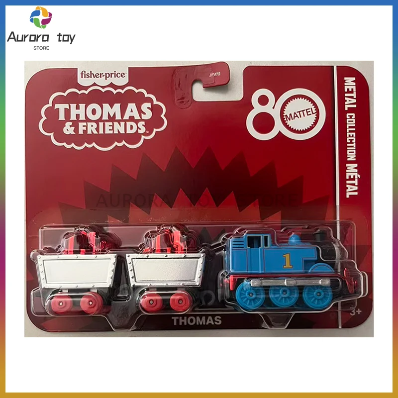 

Новая модель поезда серии Mattel в честь 80-летия Томас и друзья, модель поезда из сплава, коллекция игрушек на заказ, орнамент, подарок на день рождения