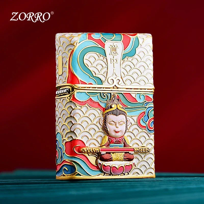 

Зажигалка ZORRO: Оригинальная, высококачественная, ветрозащитная, персонализированная, с усиленной защитой, ночная подсветка, эмалевое покрытие, праздничный подарок для мужчин