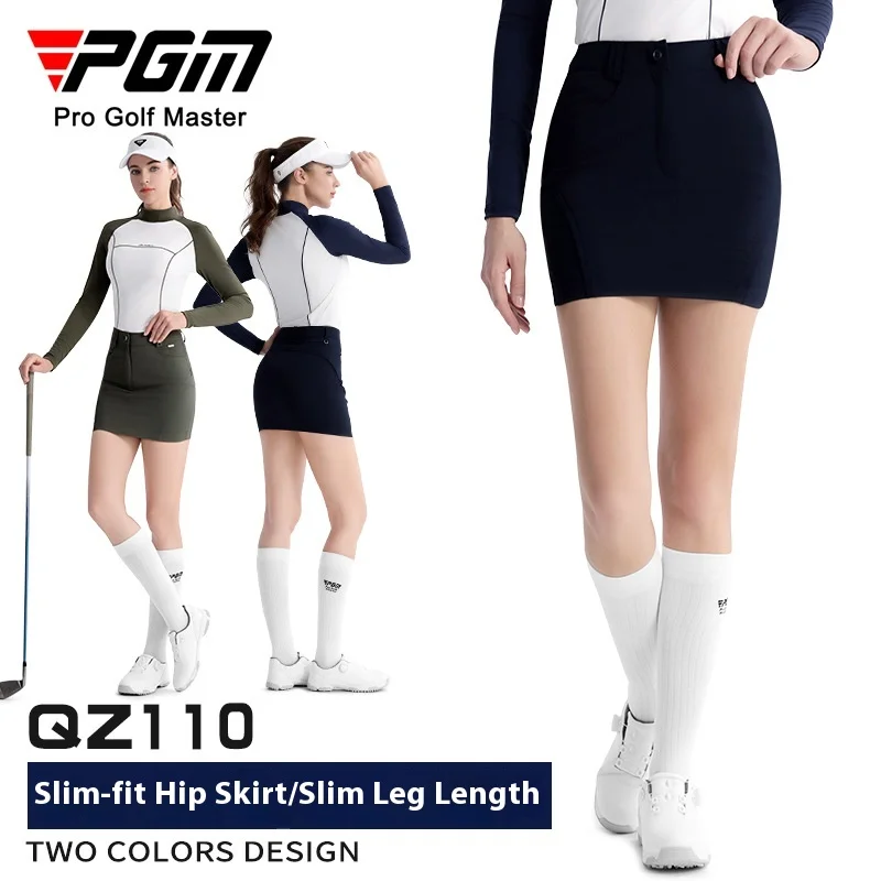 PGM Golf clothing Women's dress Women's skirt Hip skirt Tight waist Sports suit Long sleeve T-shirt