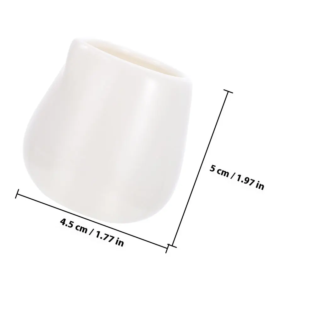 6Pcs Ceramic Cream Pitcher Set Unique Spout Design Easy-Pour Milk Sauce Syrup Dispenser for Home Coffee Bar Restaurant Hotel Use