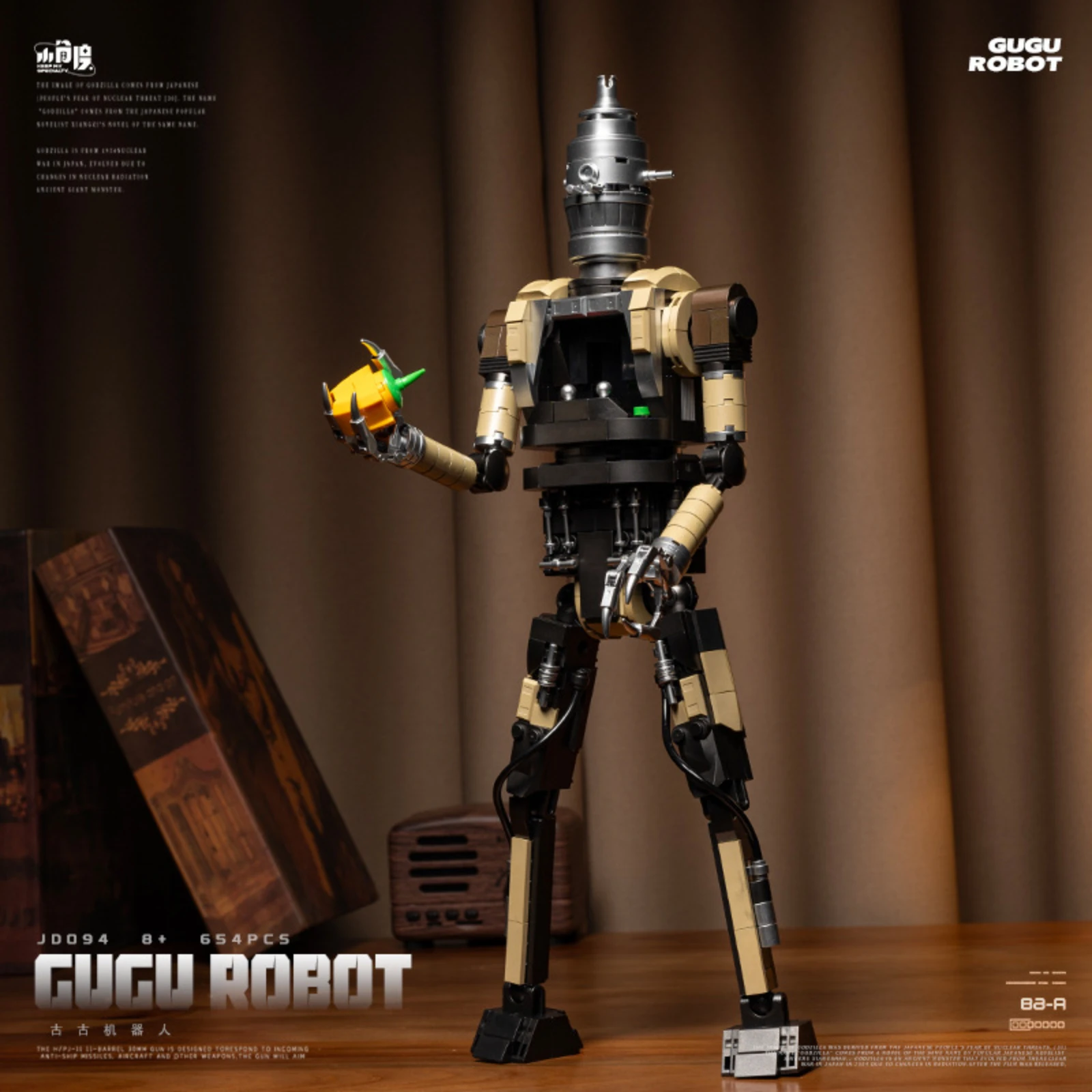 

JD094 654pcs Retro Robot Model Small Particle Assembly Building Blocks Mini Puzzle Bricks DIY Toys Kids Gift