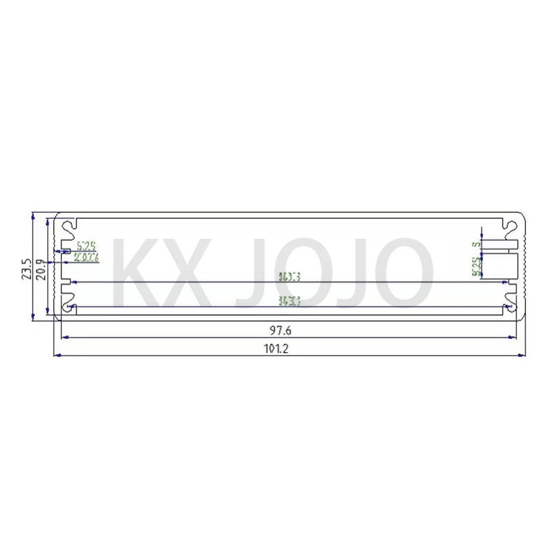 Aluminum Enclosure 101*23*120mm Integrated Case Electrical Extruded Box Silver Circuit Board Case DIY