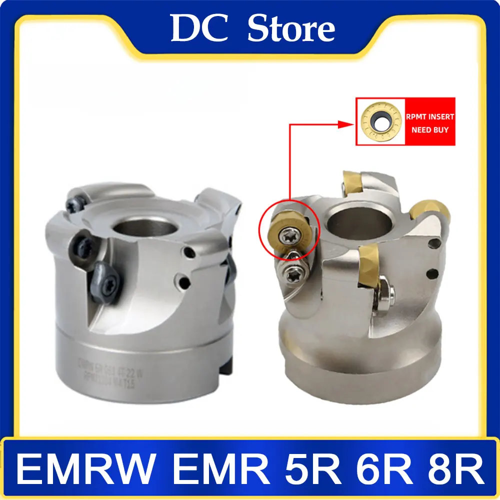 

EMR 5R 6R 8R 50 63 80 100 125 160 EMRW Face Milling Cutter head EMR Face Mill Cutter Head For RPMT Insert Face mills Tool Holder