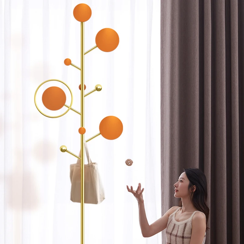 

*Легкая роскошная вешалка для одежды и шляп, от пола до пола, вешалка для спальни, вертикальный вход для дома, простая вешалка для одежды в помещении