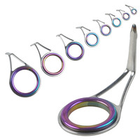 8/16Pcs Fishing Rod Guides Repair Kit Stainless Steel Guides Ceramics Ring Fishing Guides Rod Eyelets Accessories