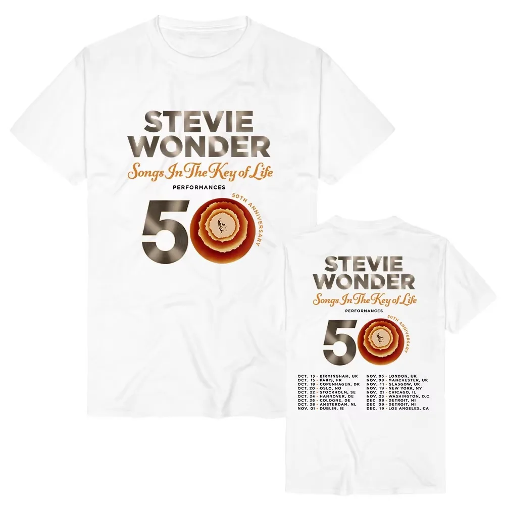 Legendary Musician 50th Anniversary Tour T-shirt Cotton Soft Neutral Street Wear Short Sleeve Men's and Women's T-shirts