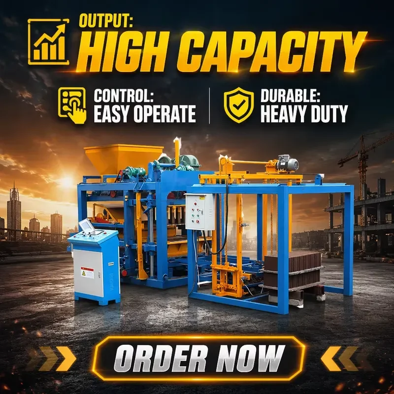 QTJ4-25 Full Automatic Concrete Block Making Machine Vibration Forming Hollow Brick Machine