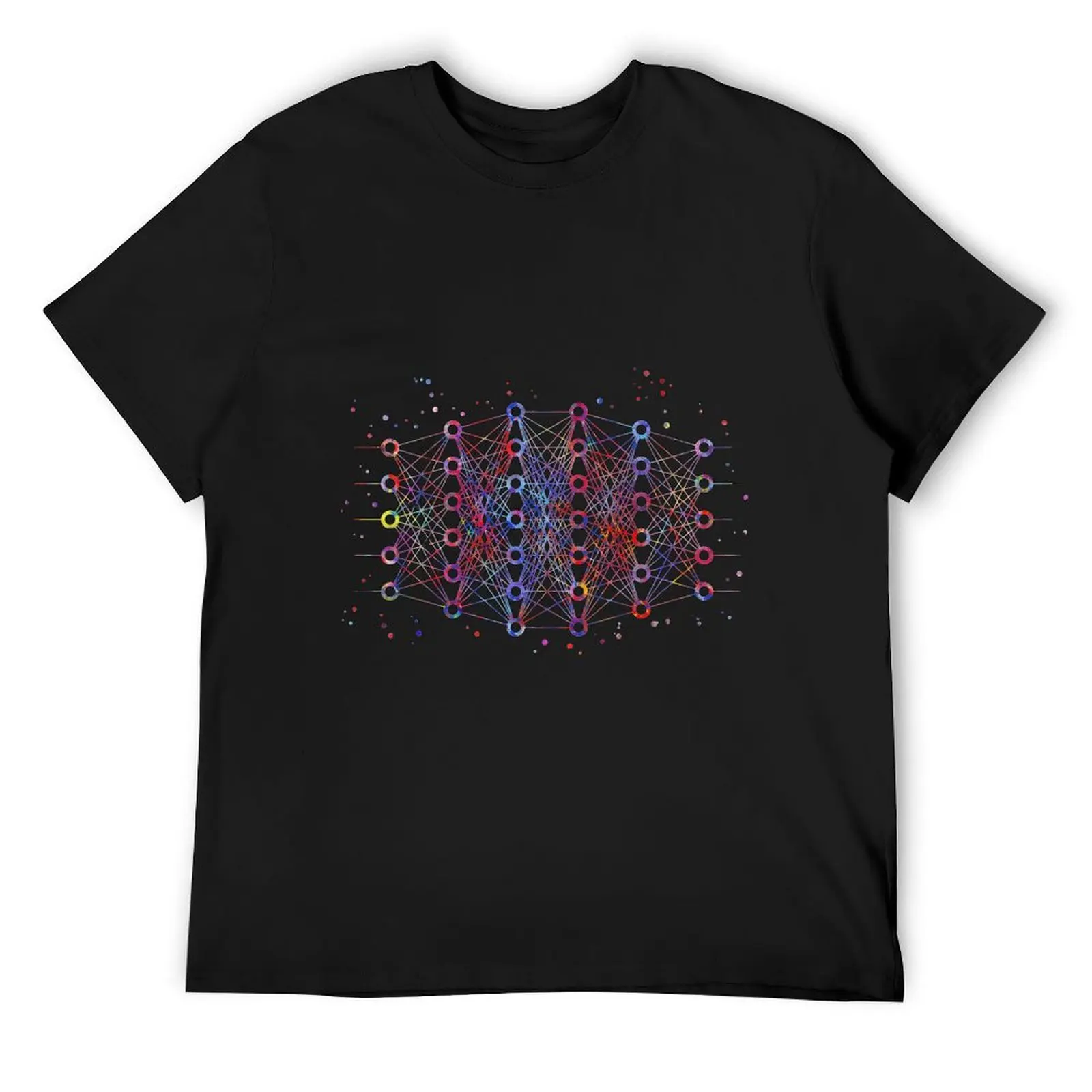 

Deep neural network, neural network, watercolor deep neural network T-Shirt sports fans summer tops sweat luxury clothes men