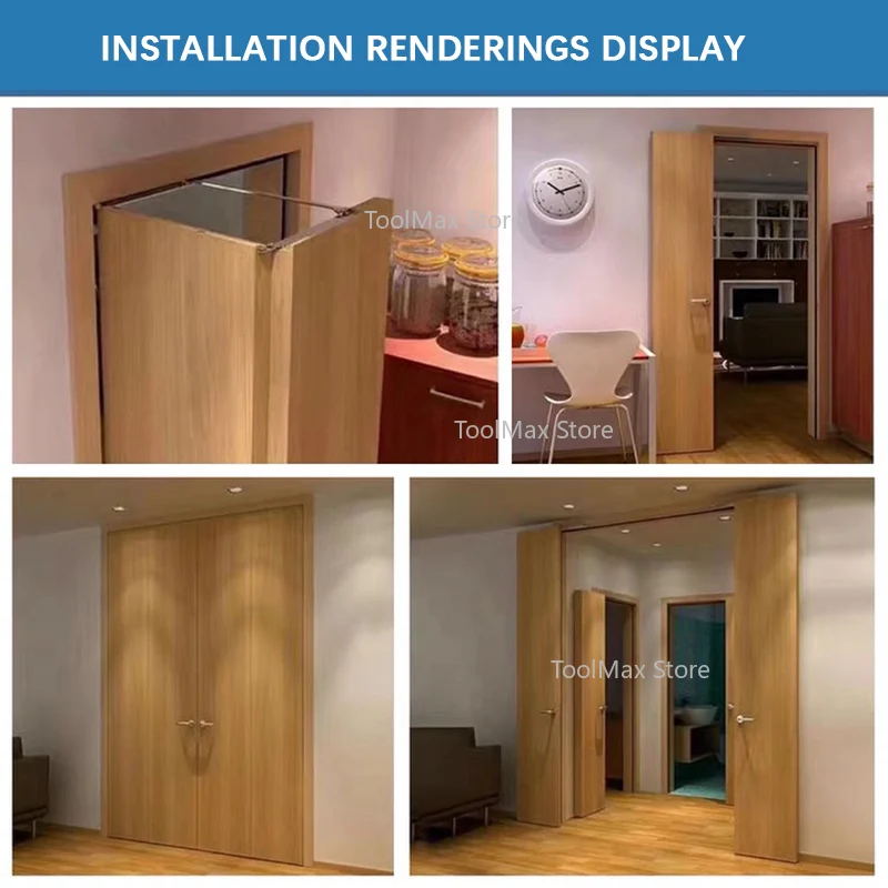 2025 New 180 Degree Bifold Door Hardware Stainless Steel Folding Door System Sliding Barn Door Accessories