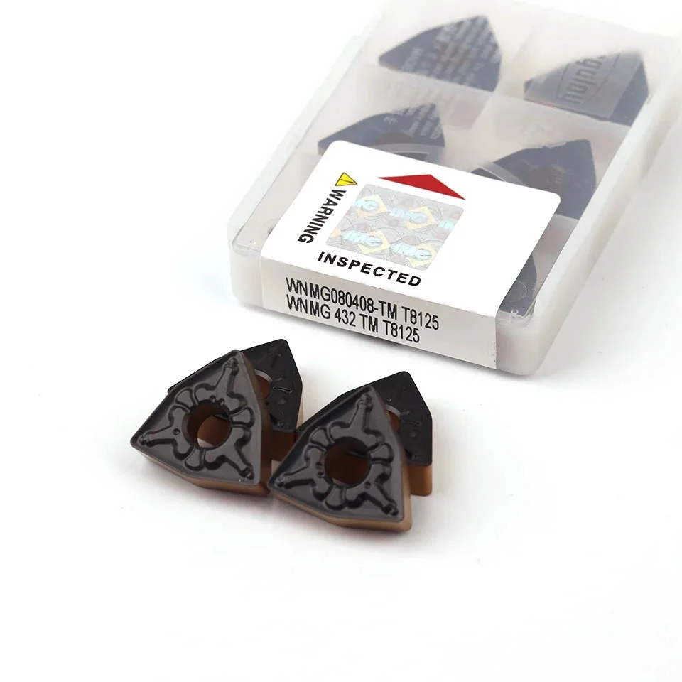 WNMG080408 WNMG080404 WNMG080412 HQ TM CQ PR CM PM ZM R-S L-S T8125 de alta calidad herramienta de torno de CNC inserto de carburo de torno mecanizado