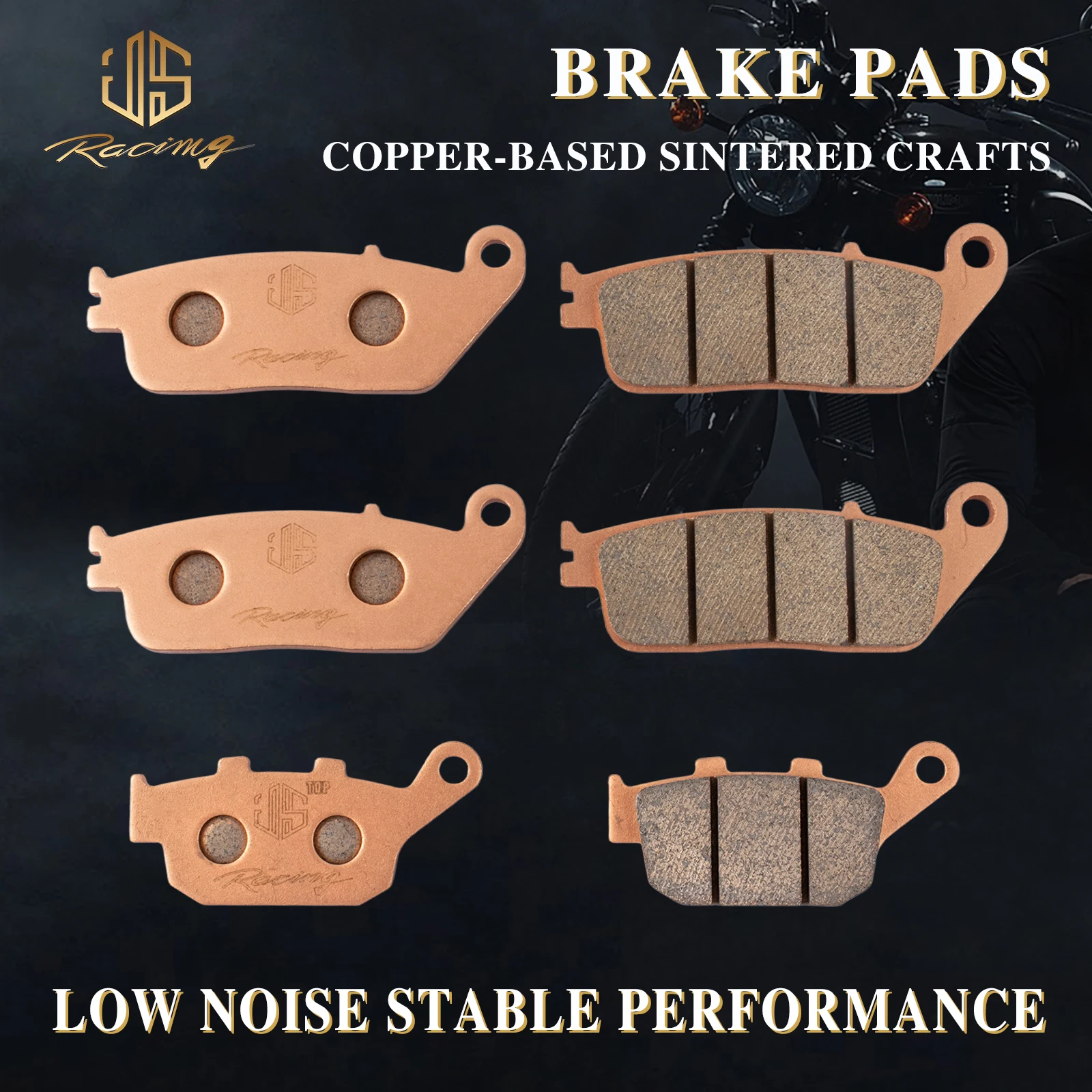 JSRAOIMG Motorcycle Sintered Front Rear Brake Pads For LONCIN VOGE DS525X DSX525 DS625X DSX625 500R 500AC 500DS 500R LX500-R