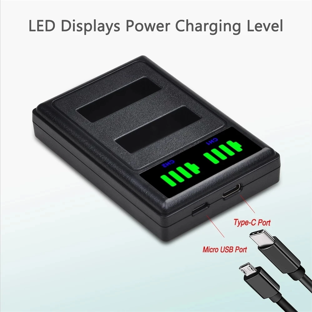 1850mAh EN-EL23 ENEL23 EN EL23 Rechargeable Battery+LED USB Chager for Nikon COOLPIX B700 P900s P900 P610s P610 P600 S810c