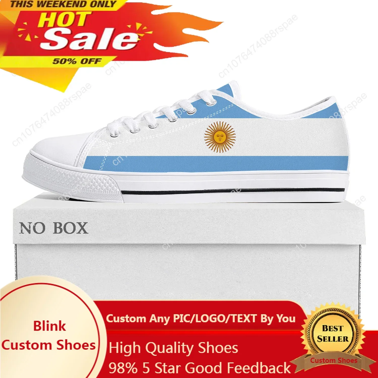 

Argentine Flag Low Top High Quality Sneakers Mens Womens Teenager Canvas Sneaker Argentina Prode Casual Couple Shoes Custom Shoe