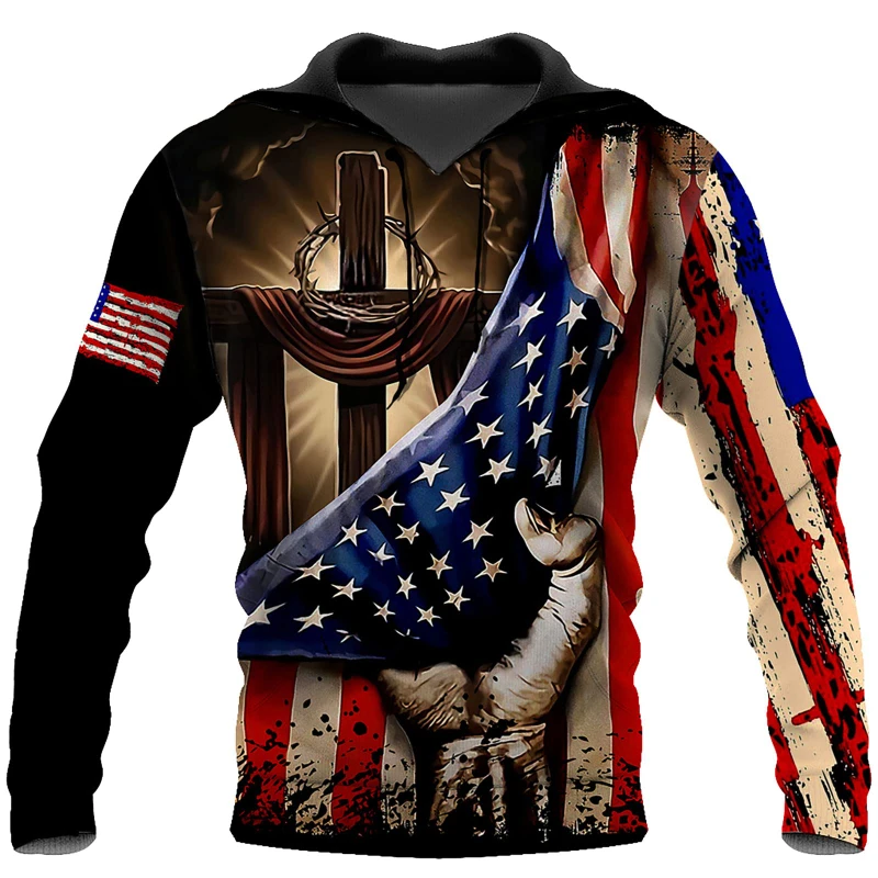 UAS Flag Graphic Printed Hoodies For Men Women New American Element Sweatsuit Tops Hip Pop Streetswear Y2K Harajuku Men Clothes