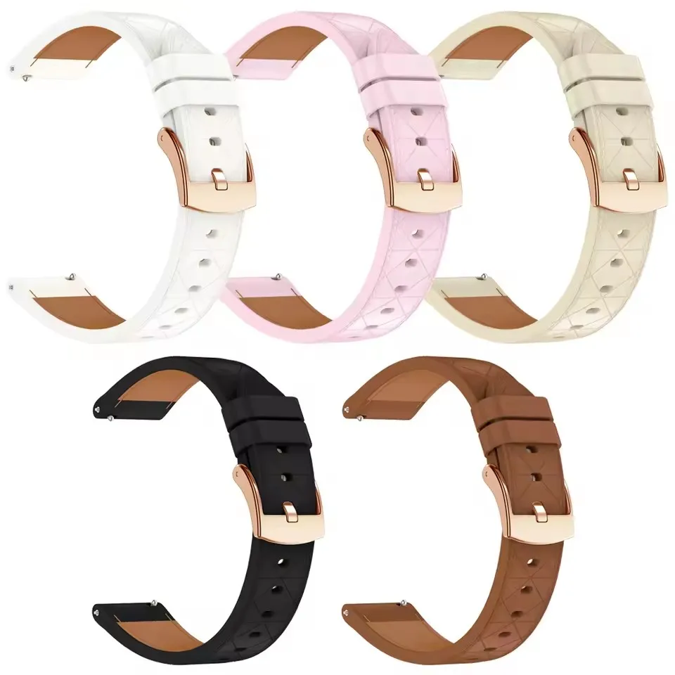 18 20mm PU Leder Smart Uhr Armband Armband Für Garmin Venu 4 3S 2S Vivoactive 4S 3S Forerunner 265S 255S Armband Armband