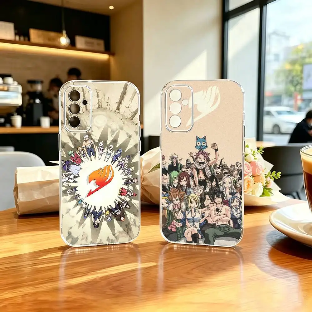 Magic world F-Fairy T-Tail Guild Stand Phone Case Transparent TPU For Samsung A71, A70, A52, A51, A40, A30, A20