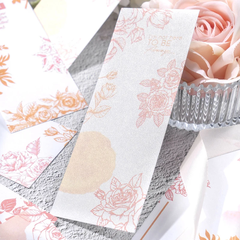 20Pcs Material Paper Flower ledger Moon Memo Primer Plant Daisy Lily Collage Card Tulips Daisy Supplies Scrapbook 180*62MM