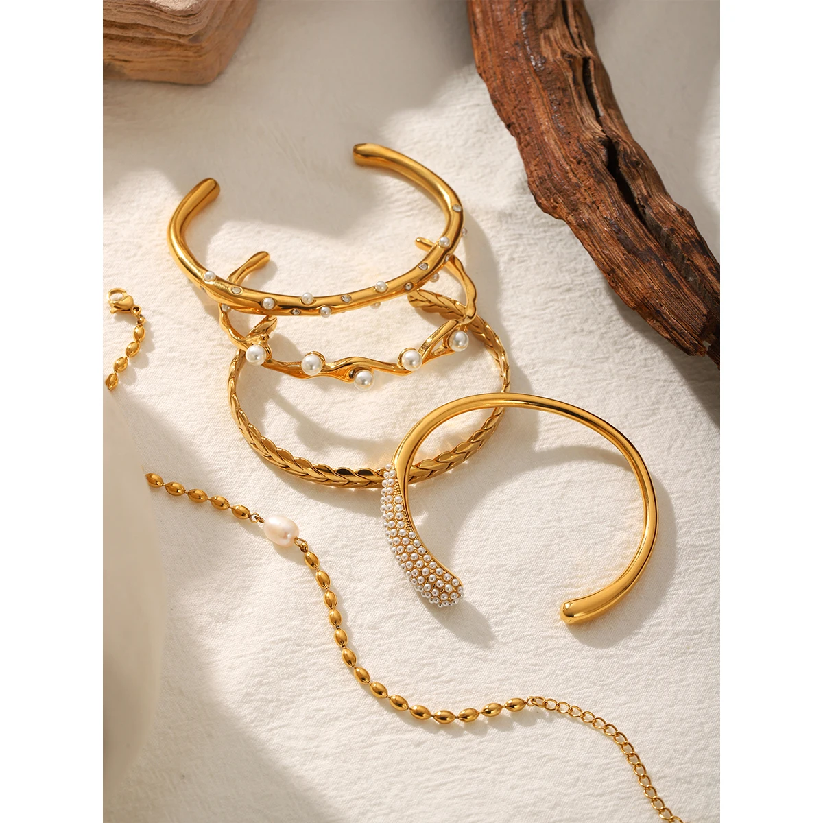 Set Gelang Mutiara Lapis Emas  - Gift Box Wrap Set ulasan dan harga