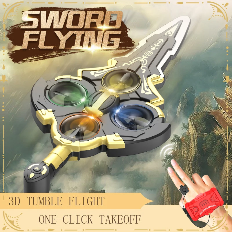 

360 ° Круглый радиоуправляемый трюк, летающий меч, игрушка со светом, 2,4G, трюк, EPP, самолет, часы, дистанционное управление, летающий режим