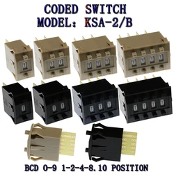 KSA-2/B BCD 8421C coding switch 0-9 code toggle switch 1/2/3/4 digital switch 5 contacts