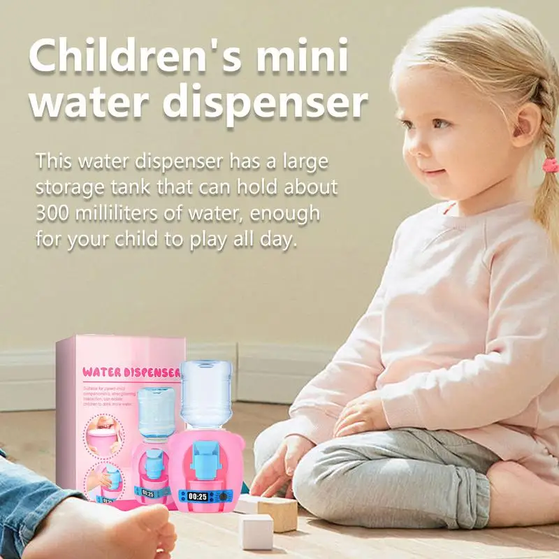 Mini distributore d'acqua Mini cartone animato acqua potabile giocattolo carino giocattolo per bambini acqua potabile dispositivo di raffreddamento realistico giocattolo da cucina per bambini