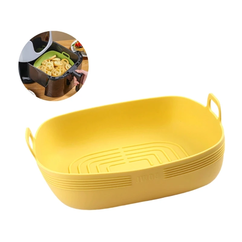 Durable Silicone Cooking Bowl For Air Fryers Ovens And Microwaves Nonstick Fronts Ensures Hassle Releases Cleaning HX6C