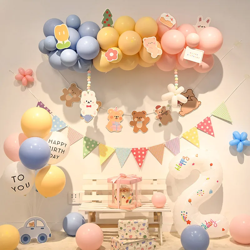 

For Birthday Arrangement Birthday Balloon Decoration Scene Arrangement Little Princess Creative Party Balloon Set